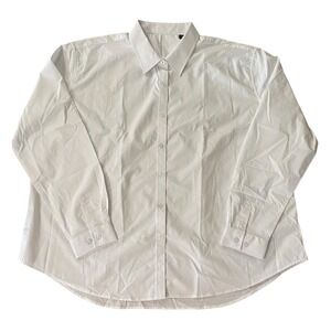Design In Italy Shirt Men's 4XL White‎ Long Sleeve Button Down 95% Cotton NWOT